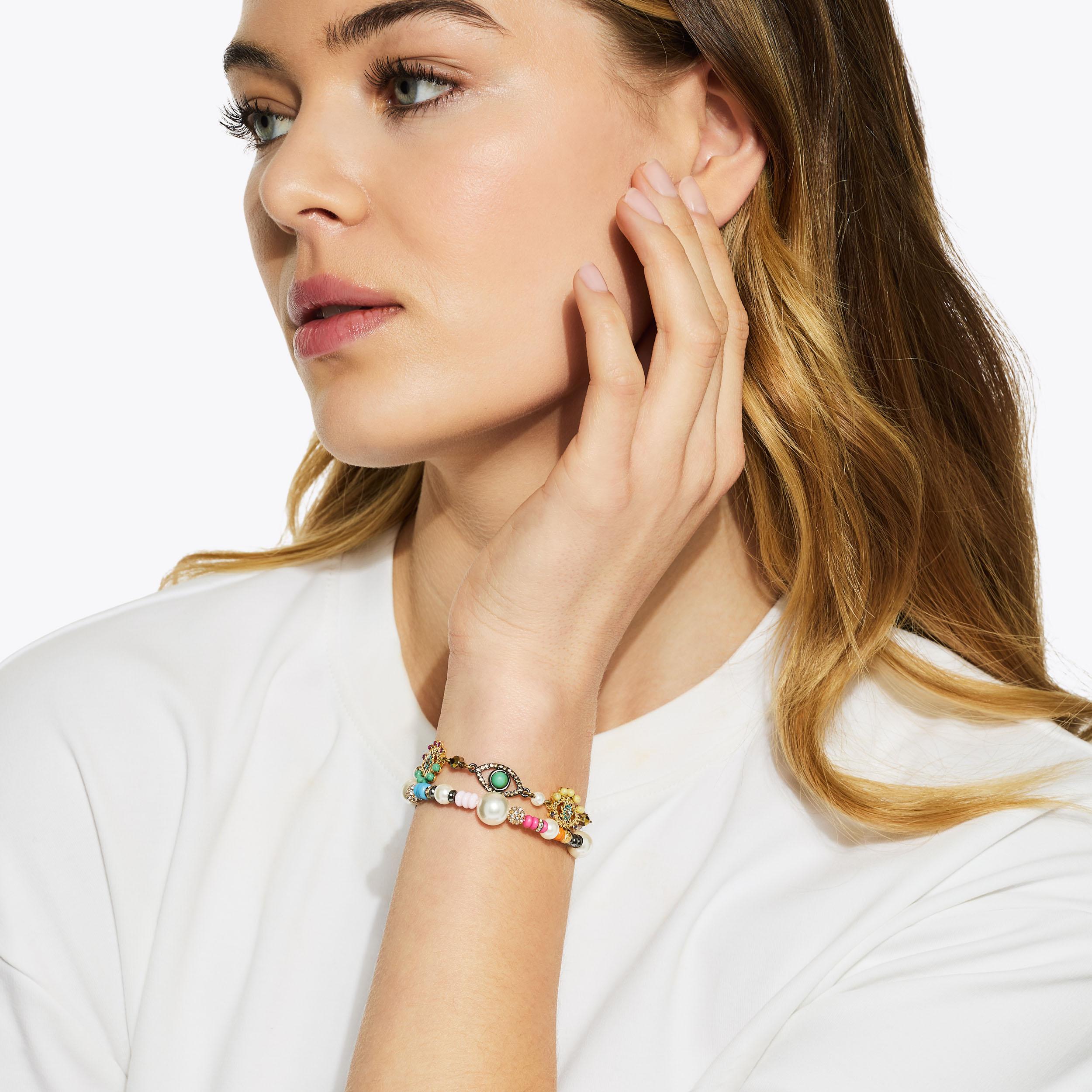 Colorful Evil Eye Strand Bracelet | Kurt Geiger