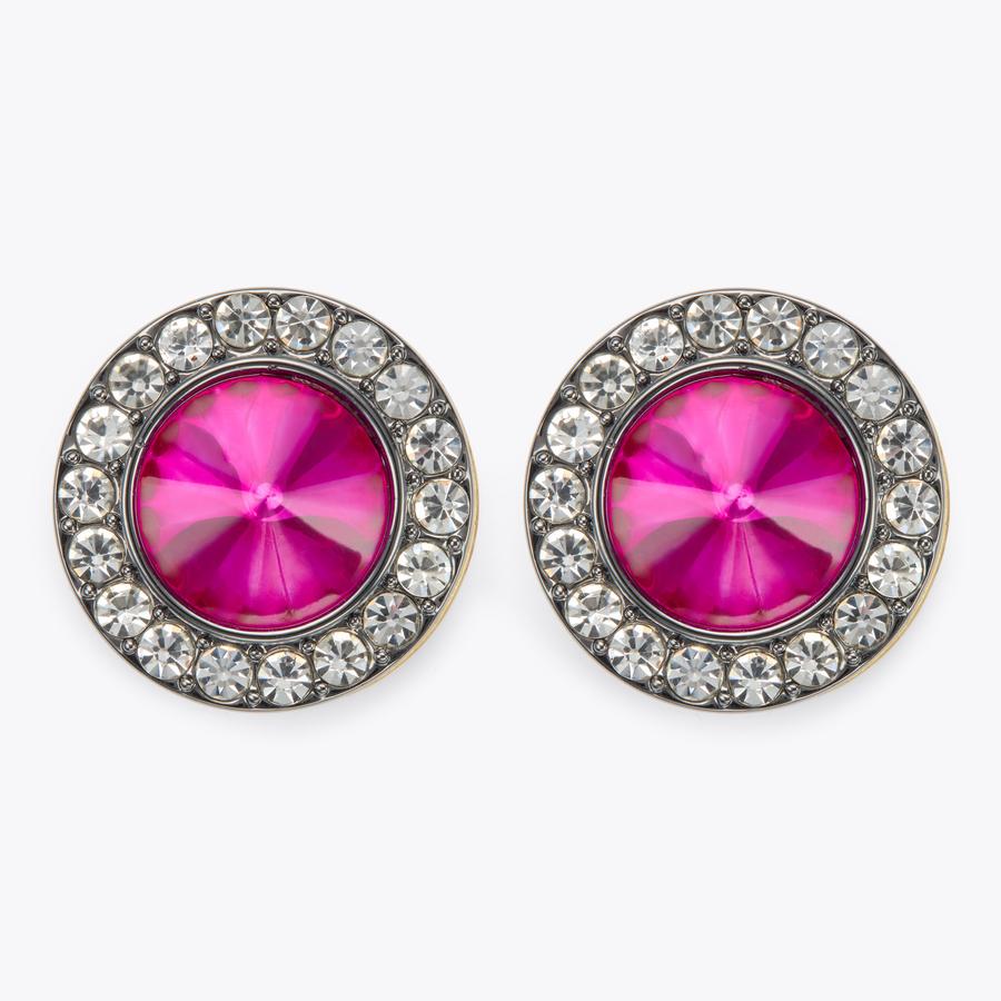 OCTAVIA STUDS Pink Crystal Earrings by KURT GEIGER LONDON