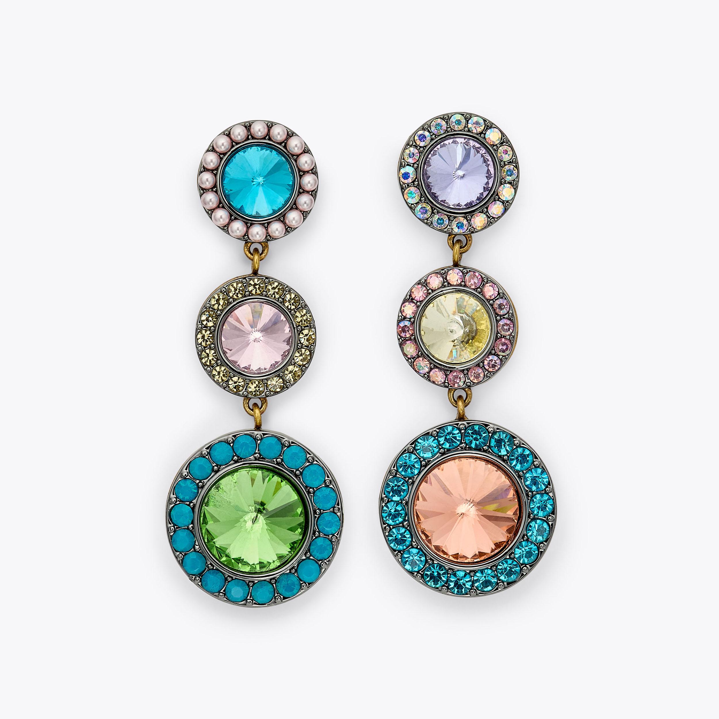 OCTAVIA LINEARS Crystal Linear Drop Earrings by KURT GEIGER LONDON