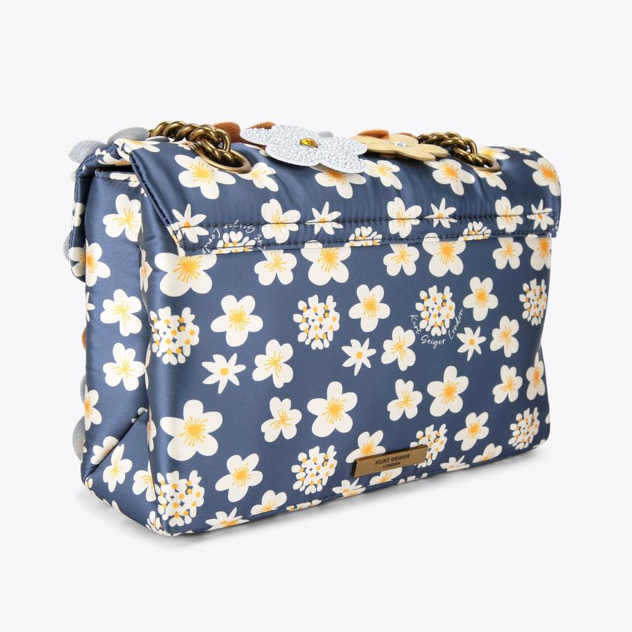 KENSINGTON DAISY BAG Gold White Daisy Shoulder Bag by KURT GEIGER