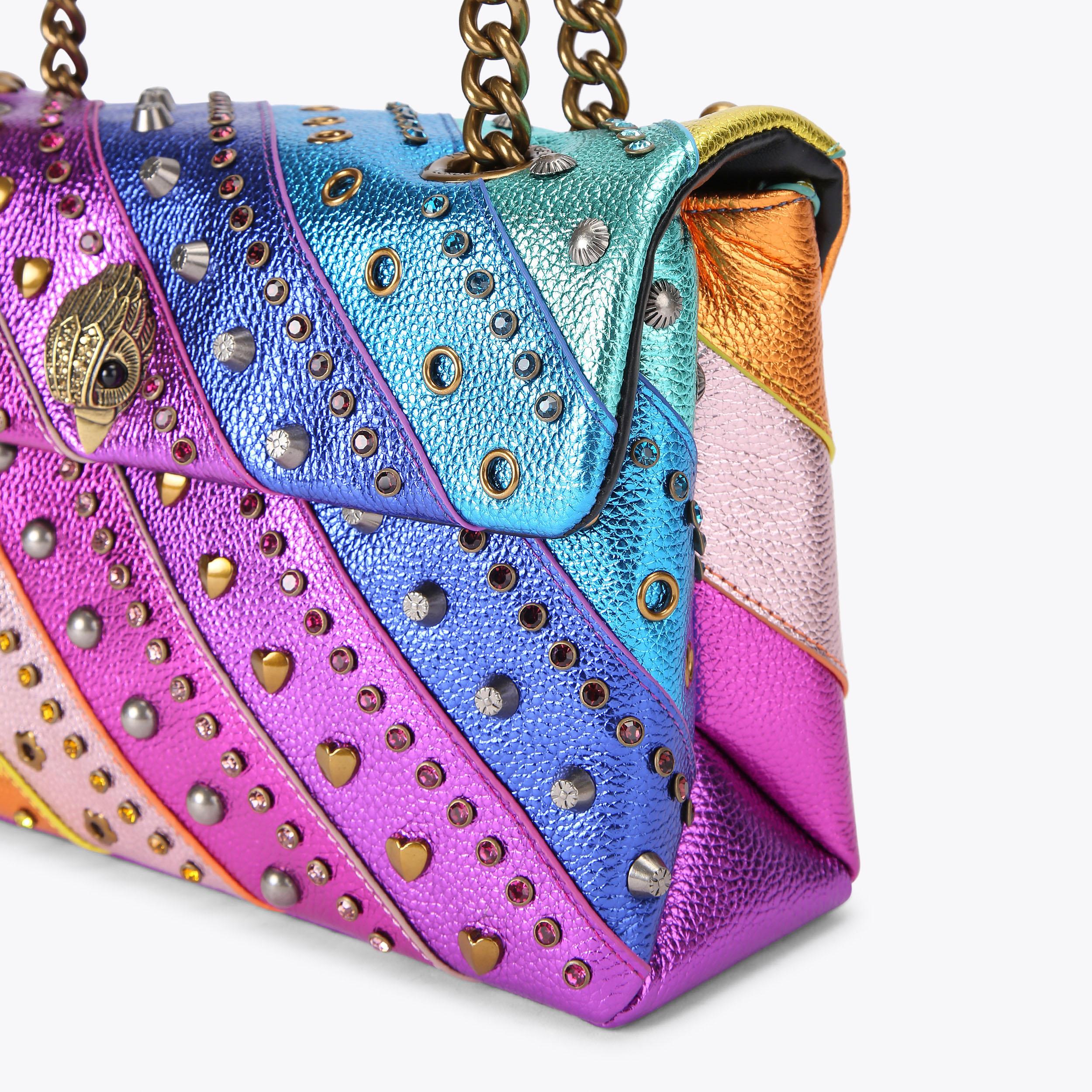 Kensington Studs Bag L Rainbow Stripe Purse | Kurt Geiger