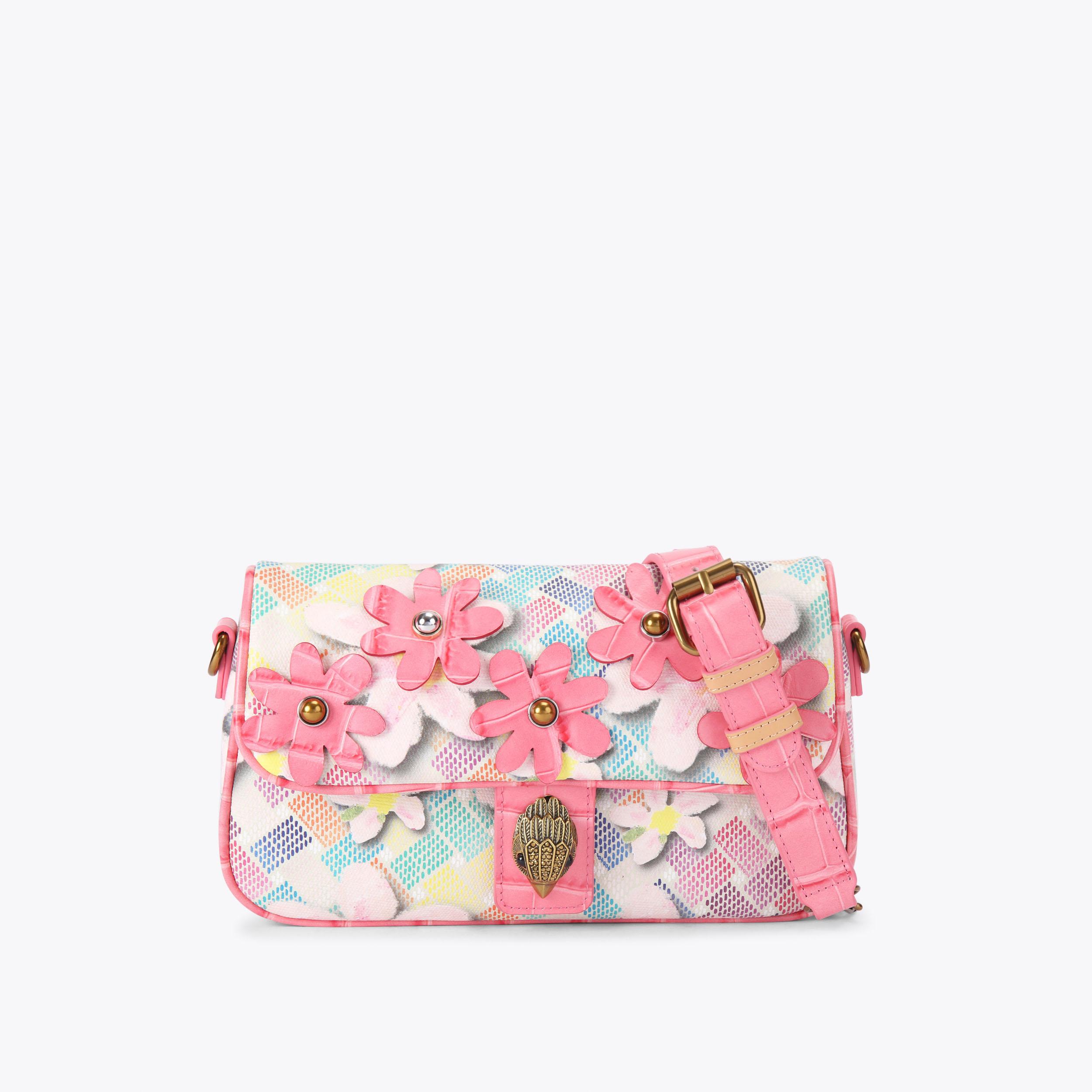 Camden Flap Flower Shoulder Bag | Designer Purse | Kurt Geiger