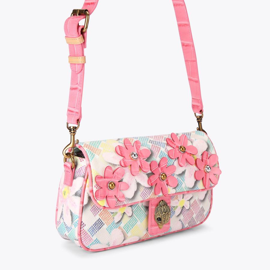 Camden Flap Flower Shoulder Bag | Designer Purse | Kurt Geiger