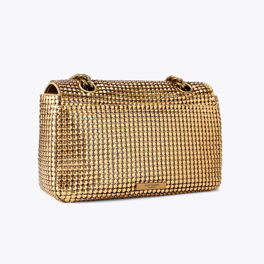 KENSINGTON CHAINMAIL Bronze Chainmail Shoulder Bag by KURT GEIGER