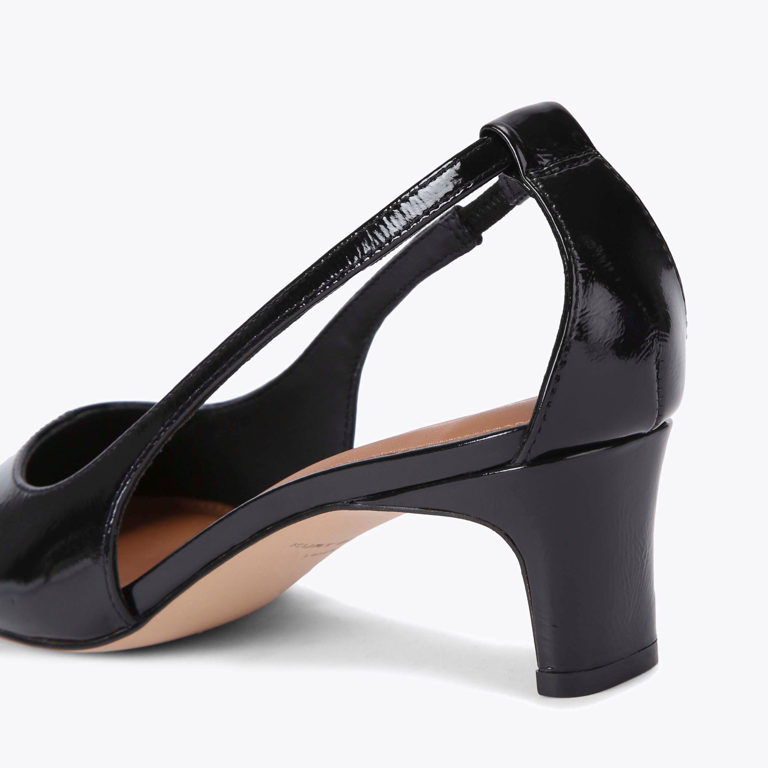 Black Slingback Court Heel Regent Open Court | Kurt Geiger