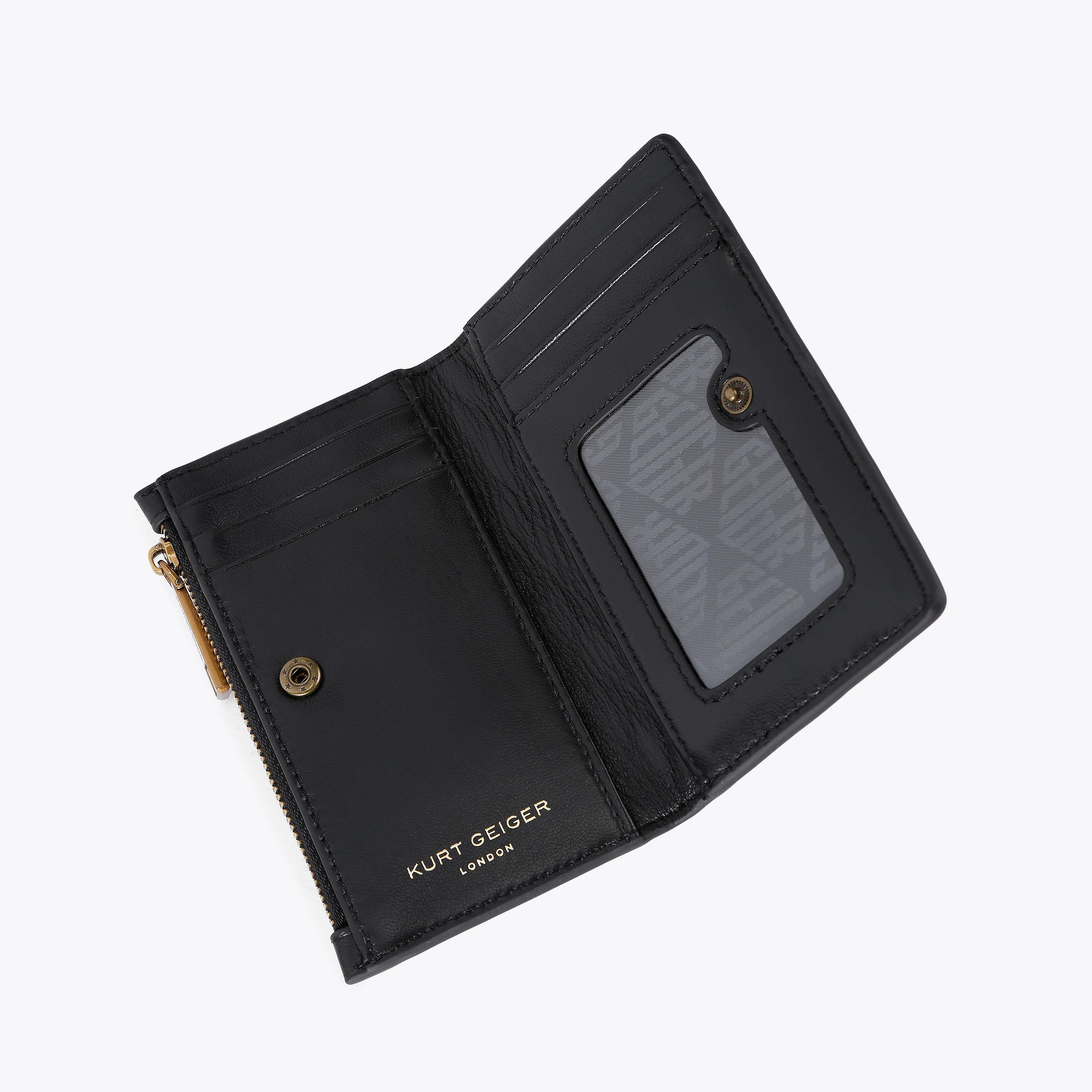 KENSINGTON BIFOLD WALLET Black Fold Over Wallet by KURT GEIGER LONDON