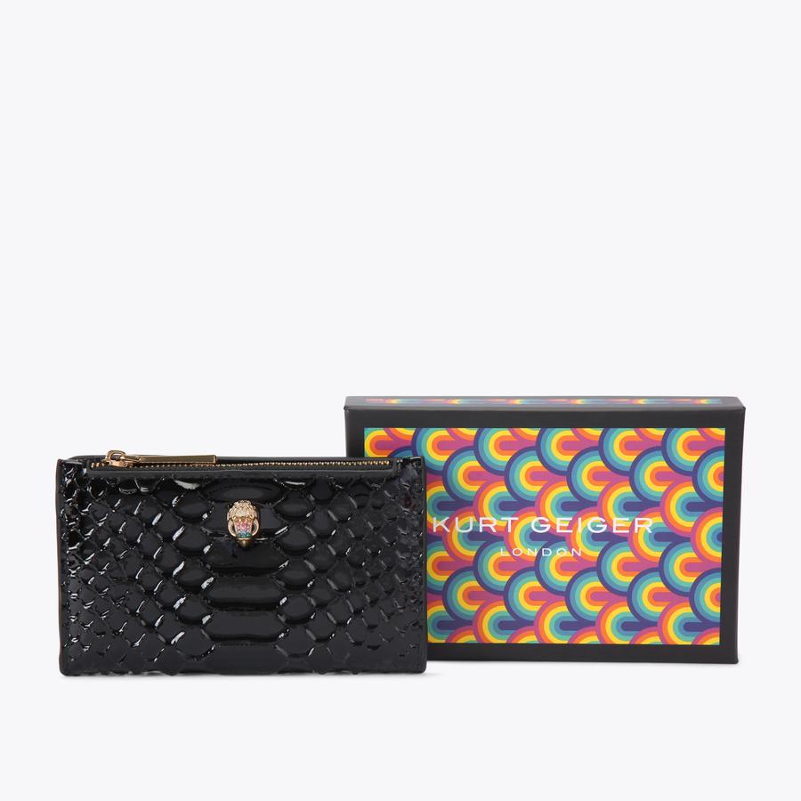 KENSINGTON BIFOLD WALLET Black 3D Embossed Wallet by KURT GEIGER