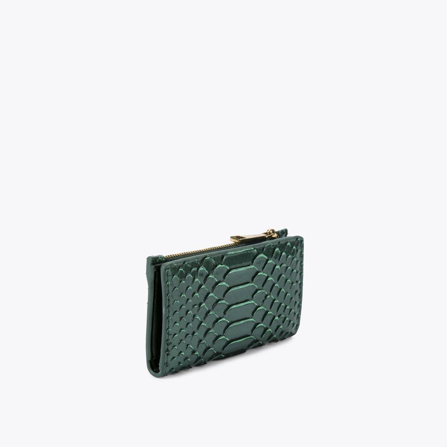 KENSINGTON BIFOLD WALLET 3D Embossed Green Metallic Wallet by KURT