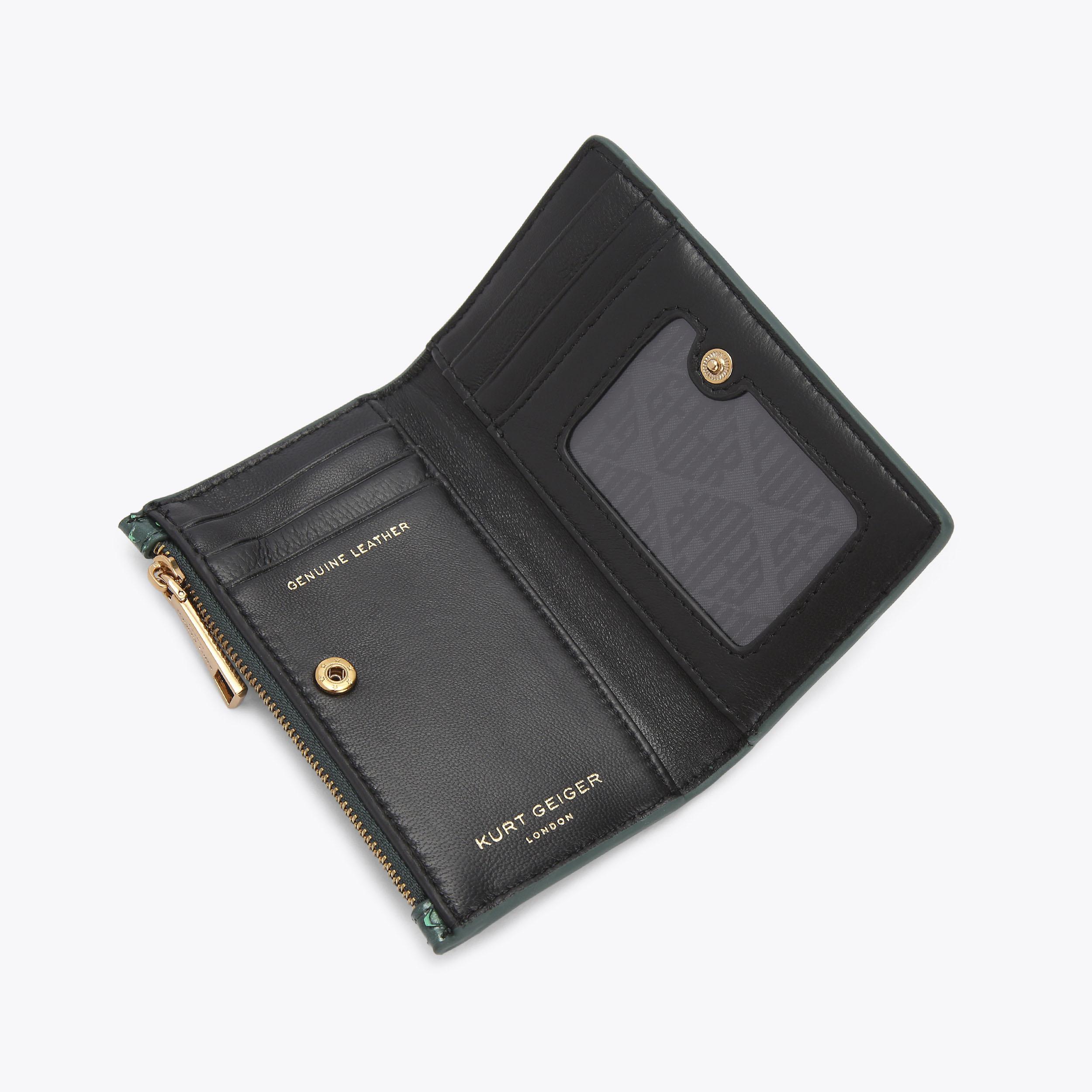 KENSINGTON BIFOLD WALLET 3D Embossed Green Metallic Wallet by KURT