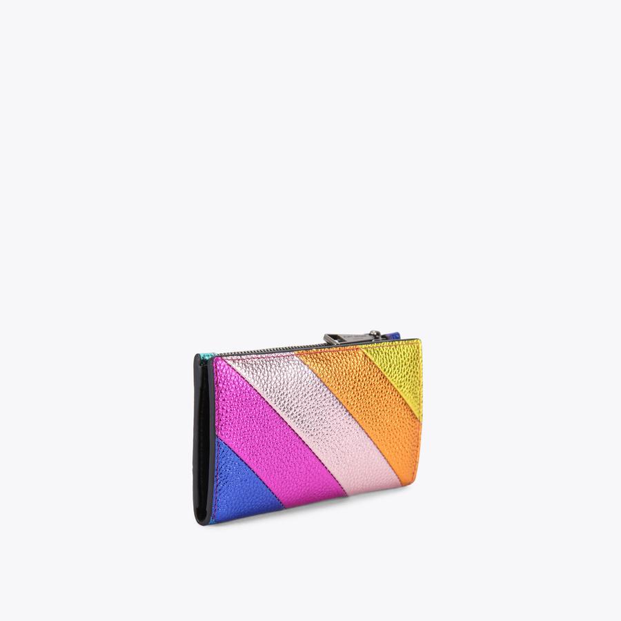 KENSINGTON BIFOLD WLT L Rainbow Stripe Leather Wallet by