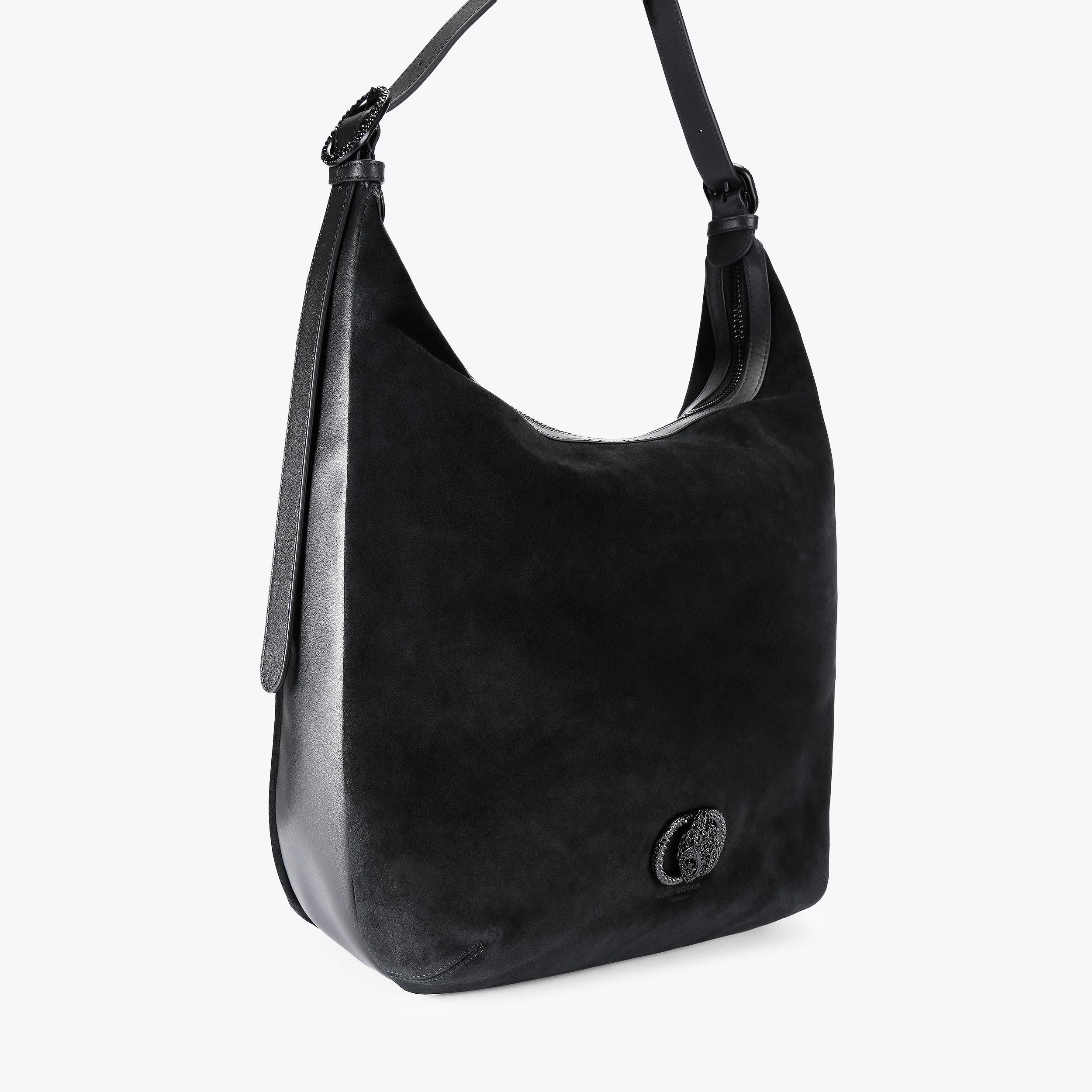 ☆JILLSTUART☆ Rev Black Nylon Logo Print Large Hobo Bag JLB Designer fashion, Seoul-fully created | W Concept