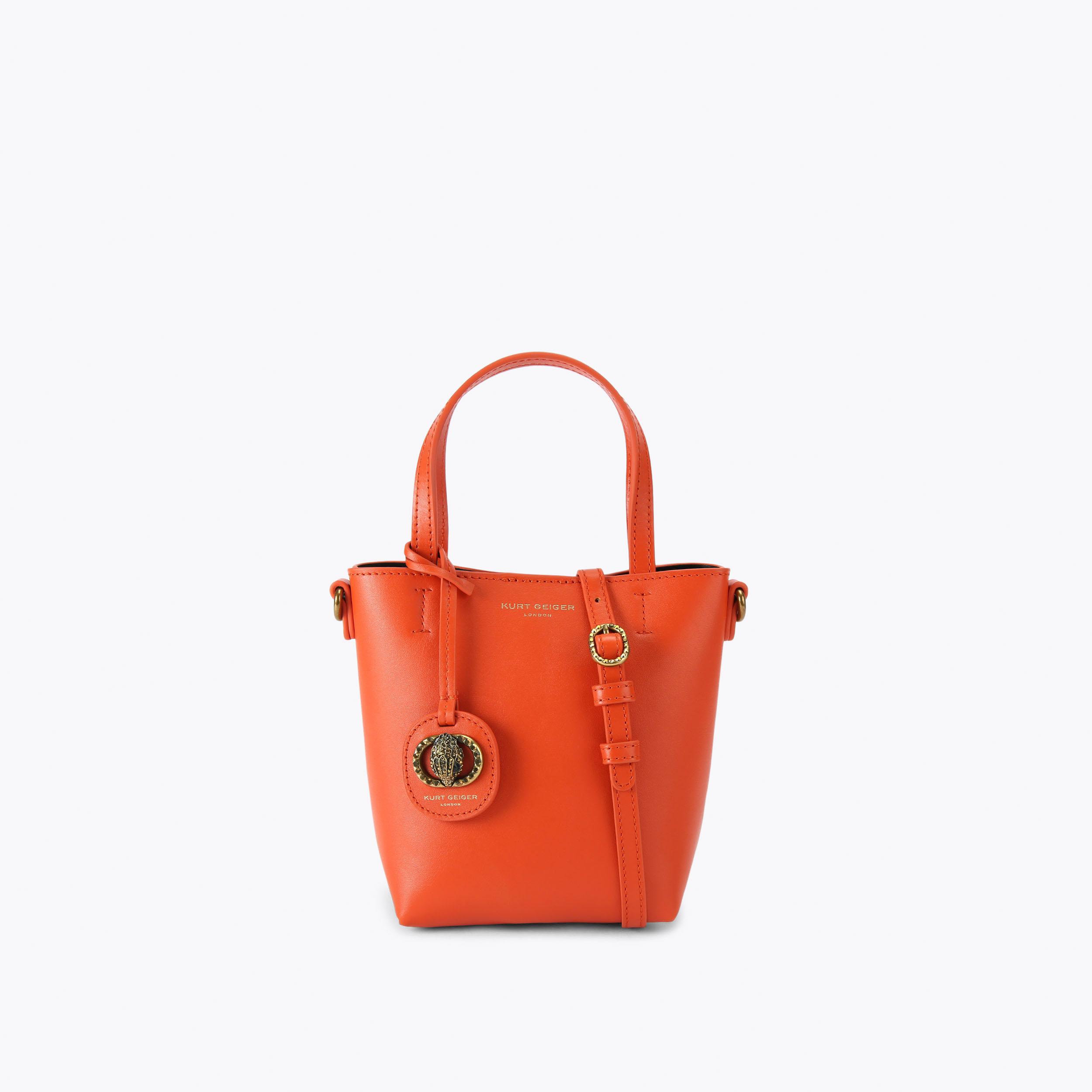 Chelsea Shopper Bag Orange Leather Mini Bag | Kurt Geiger
