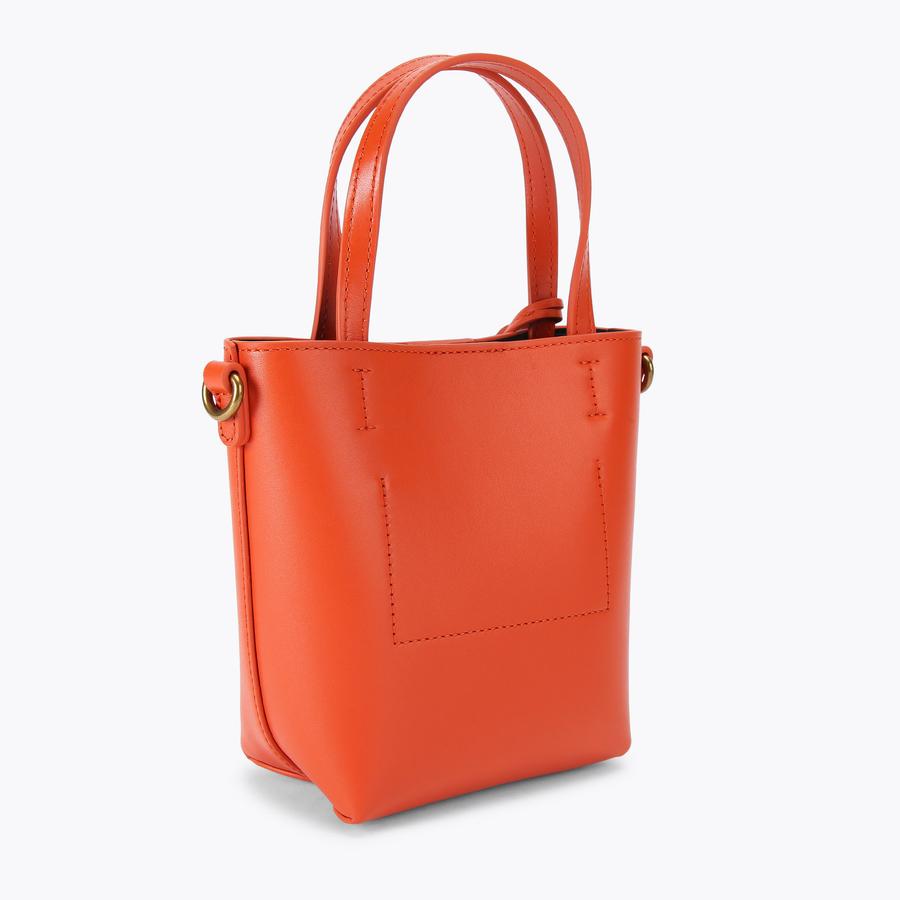 ★TOUT Y EST★ Square Bag Orange sq-or Medium Orange Dorp Exotic Toiletry Bag - TOUS | TOUS