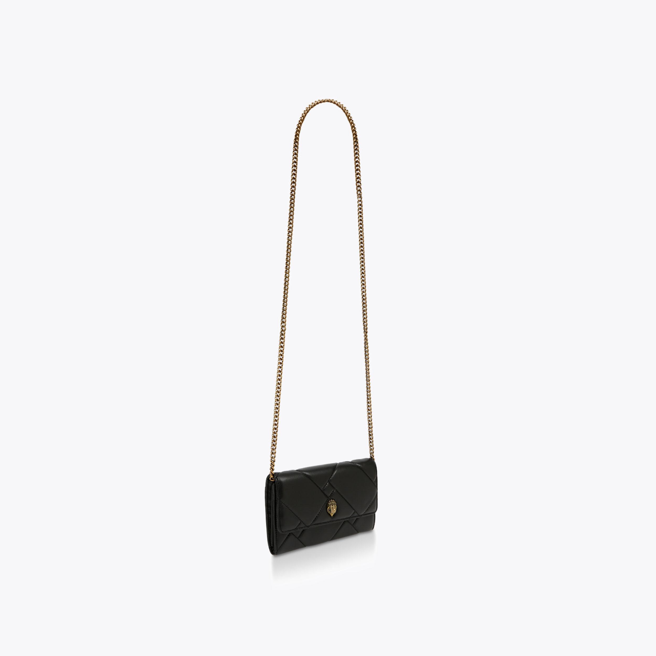 KENSINGTON QUILT WALLET Black Quilted Wallet by KURT GEIGER