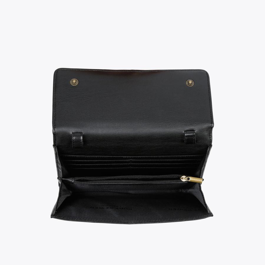 KENSINGTON QUILT WALLET Black Quilted Wallet by KURT GEIGER