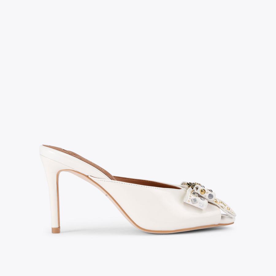 Belgravia Stud Bow Mule Heel