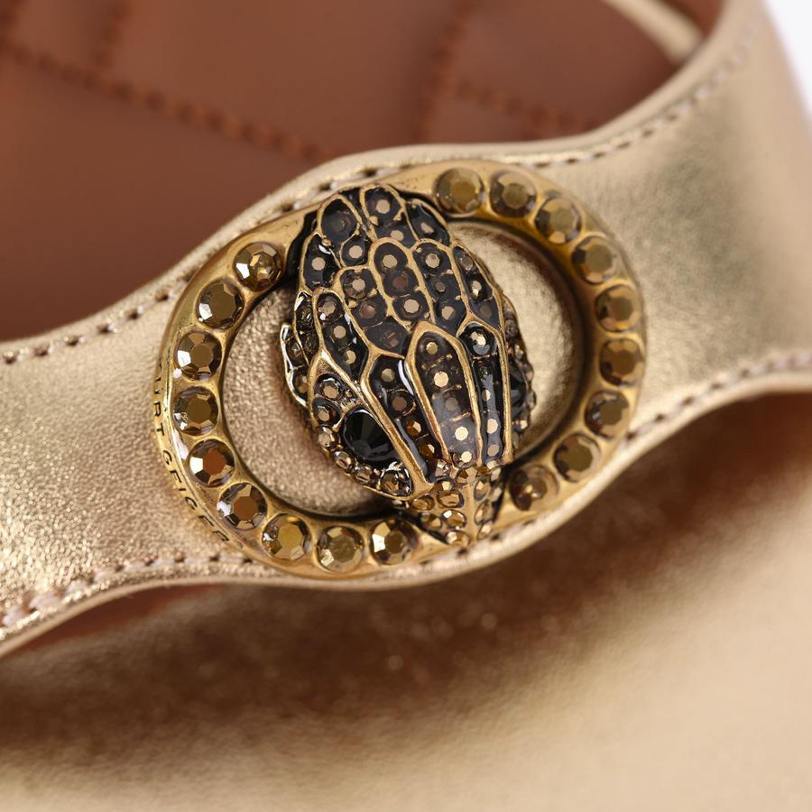 Metallic Gold Leather Heels - Chelsea Sandal | Kurt Geiger