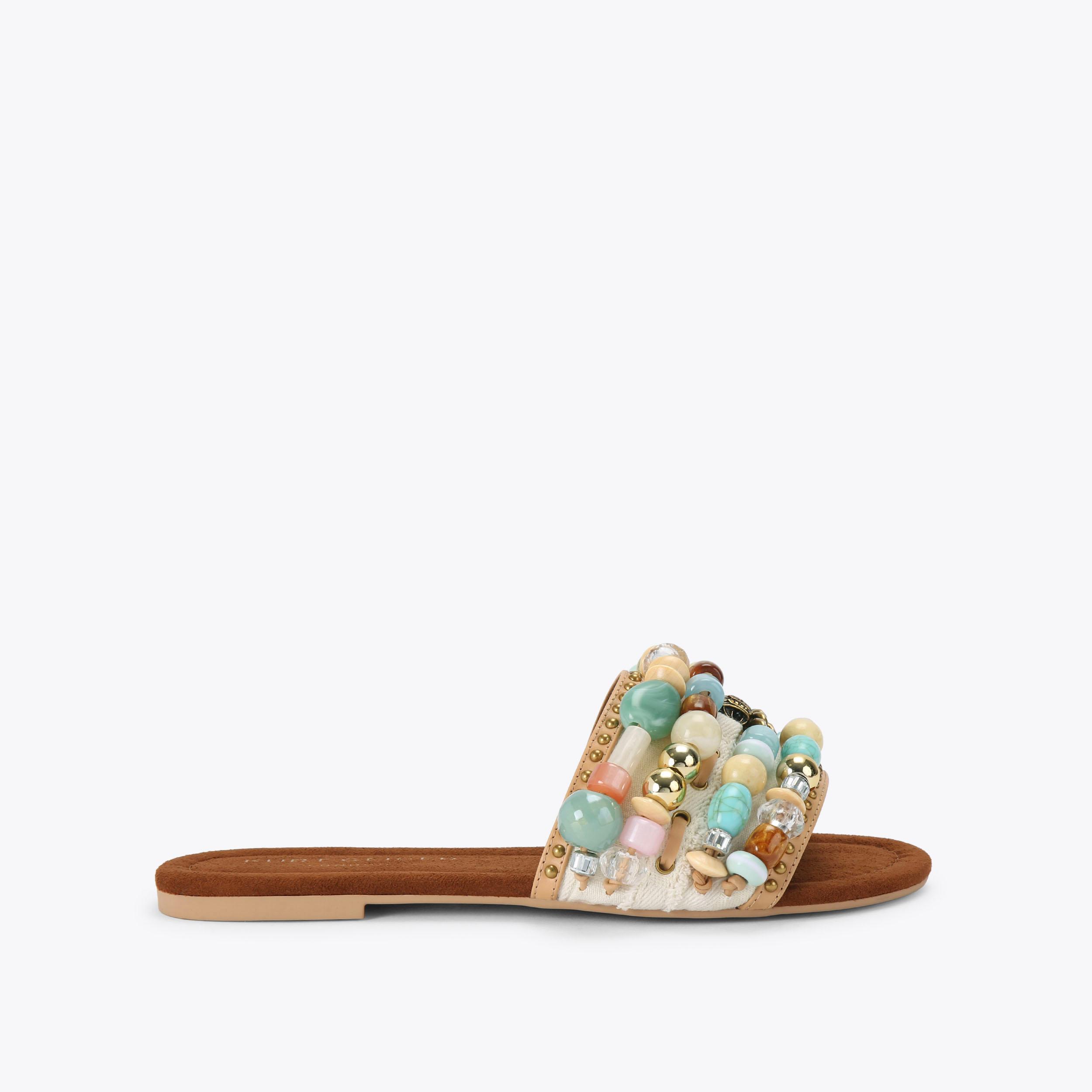women's kirra floral beaded platform dress sandals SOUTHBANK FLAT Cream Beaded Flat Sandal by Kurt Geiger London size:S - UK 8-10 Monki super soft maxi Long - Dresses - Clothing Black kirra Upgrade your style game