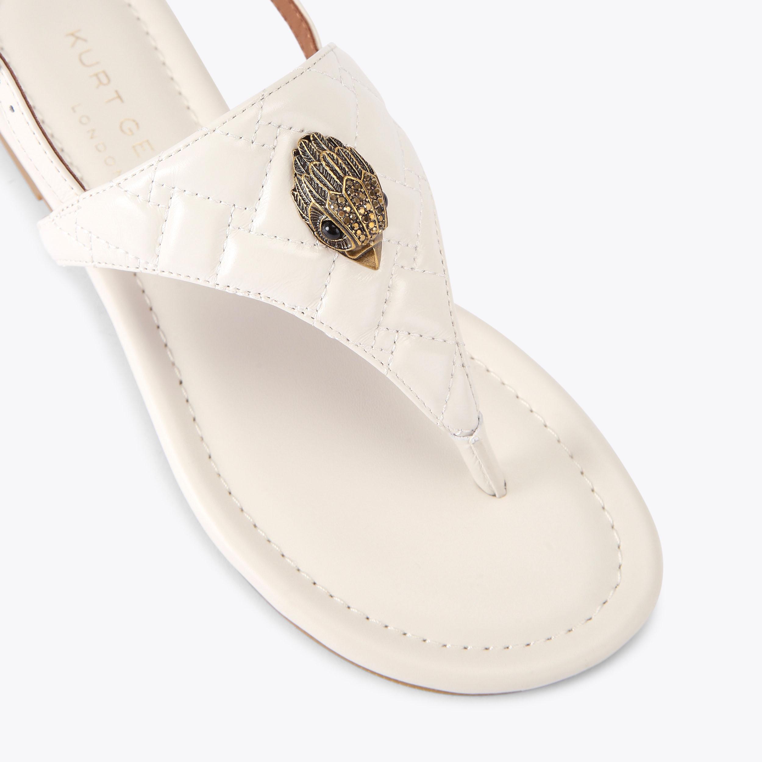 Steven Alan LEATHER FLAT SANDALS 24 白 Steven Alan LEATHER FLAT SANDALS 24 白