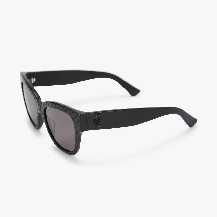 Shoreditch Square Black Cat Eye Sunglasses | Kurt Geiger display picture 3