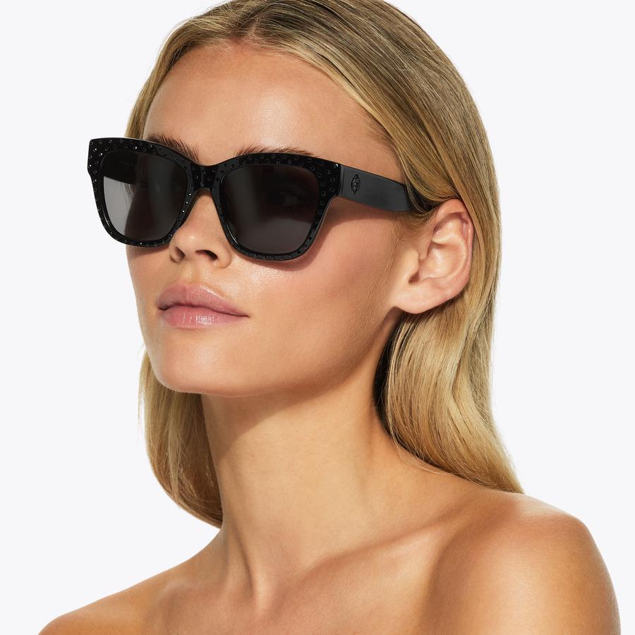 Shoreditch Square Black Cat Eye Sunglasses | Kurt Geiger