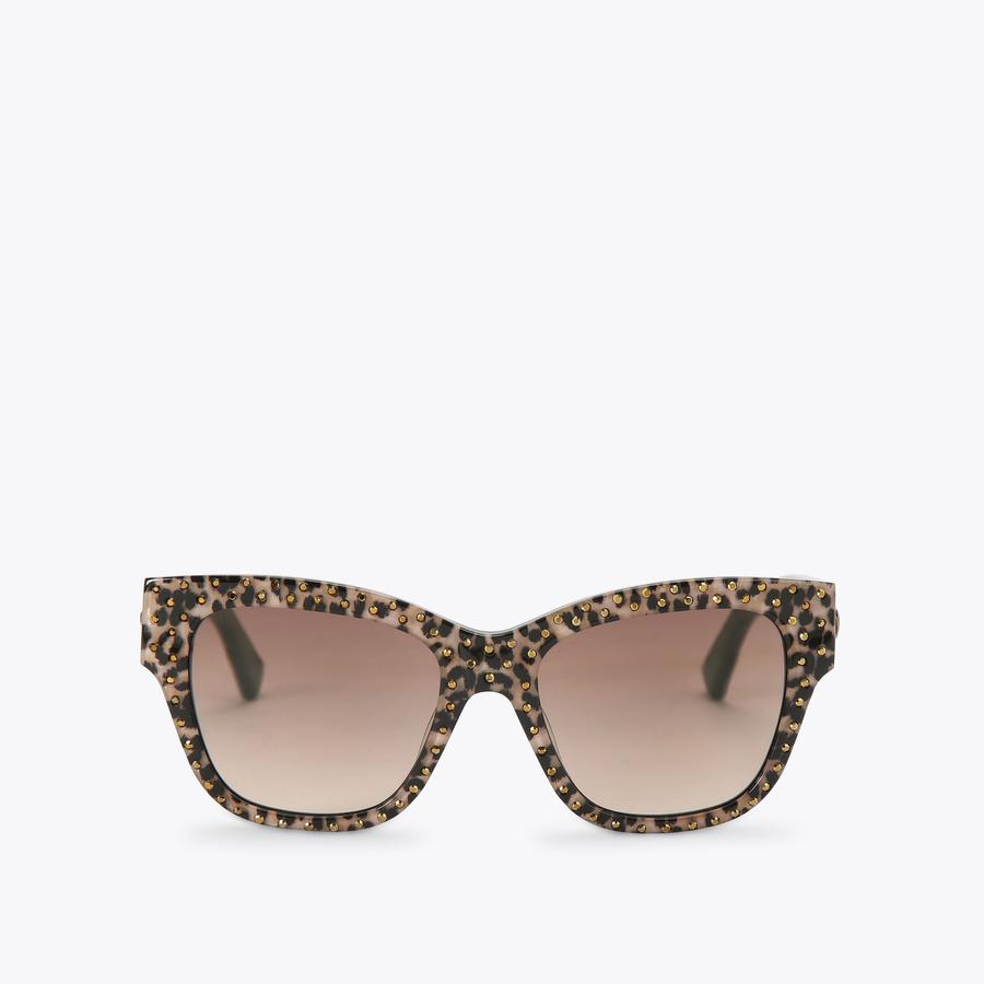 Leopard Print Shoreditch Square Sunglasses | Kurt Geiger display picture 1