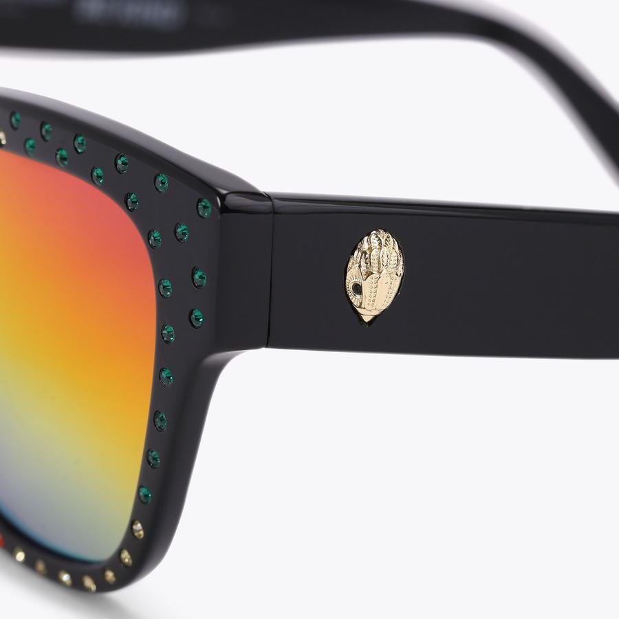 Kurt Geiger sunglasses- square frame rainbow detail, brand new Shoreditch Square Sunglasses | Tinted & Handmade | Kurt Geiger main image 2