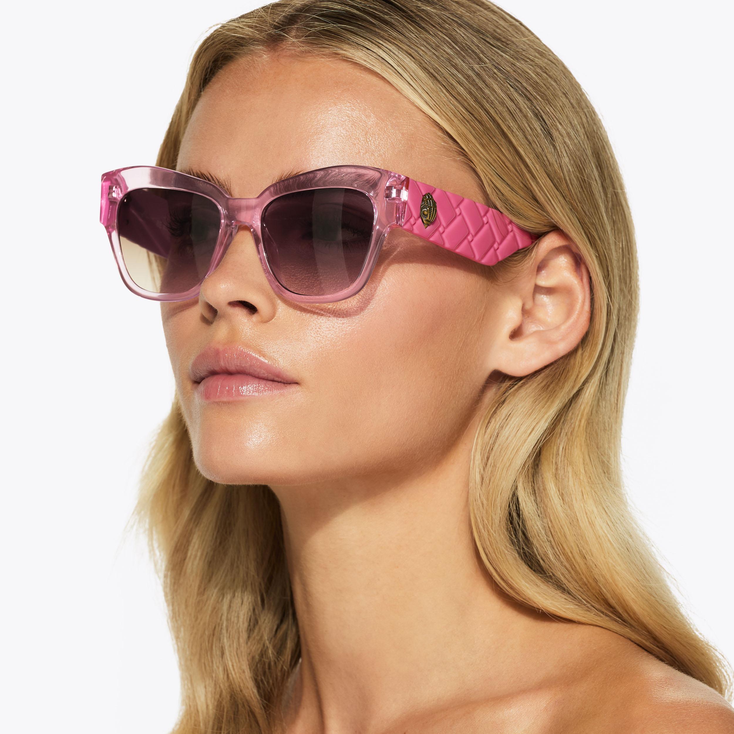 Kurt Geiger London Peach Sunglasses Pink Kensington Butterfly Sunglasses | Kurt Geiger main image 2