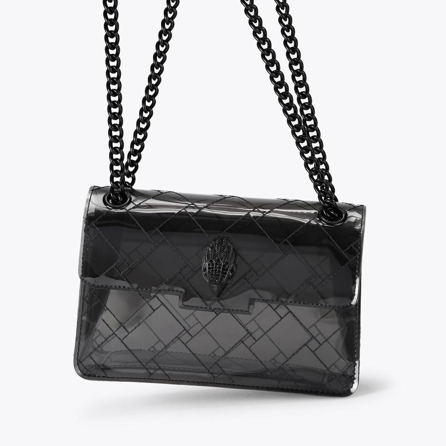 VINYL MINI KENSINGTON DR Black Vinyl Mini Bag by KURT GEIGER LONDON