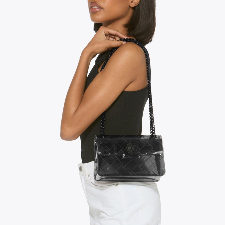 VINYL MINI KENSINGTON DR Black Vinyl Mini Bag by KURT GEIGER LONDON
