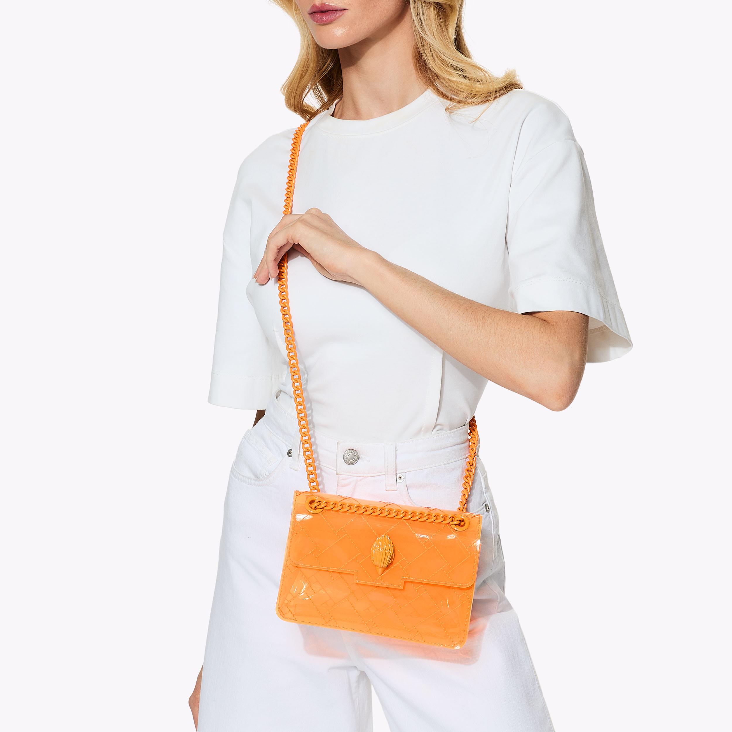   ミニレザーケンジントンバッグ MINI KENSINGTON BAG Woven Cross Body Bag by KURT GEIGER LONDON