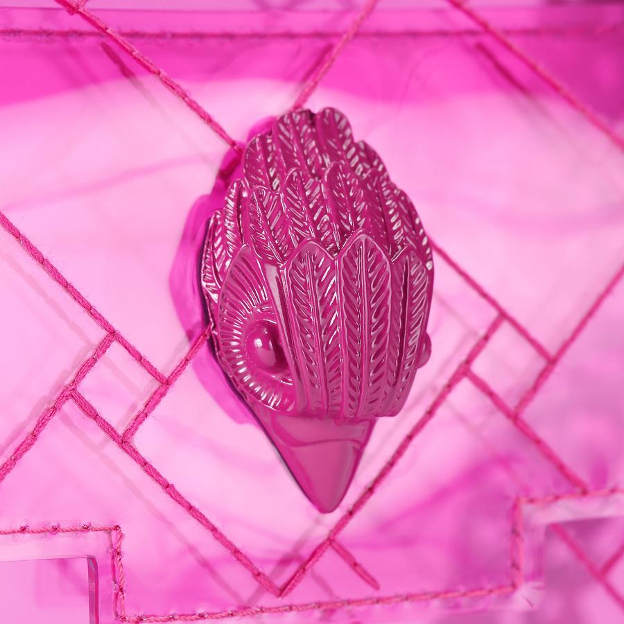 SEVENTEEN - krinnrty  VINYL MINI KENSINGTON DR Fuchsia Transparent Mini Purse by