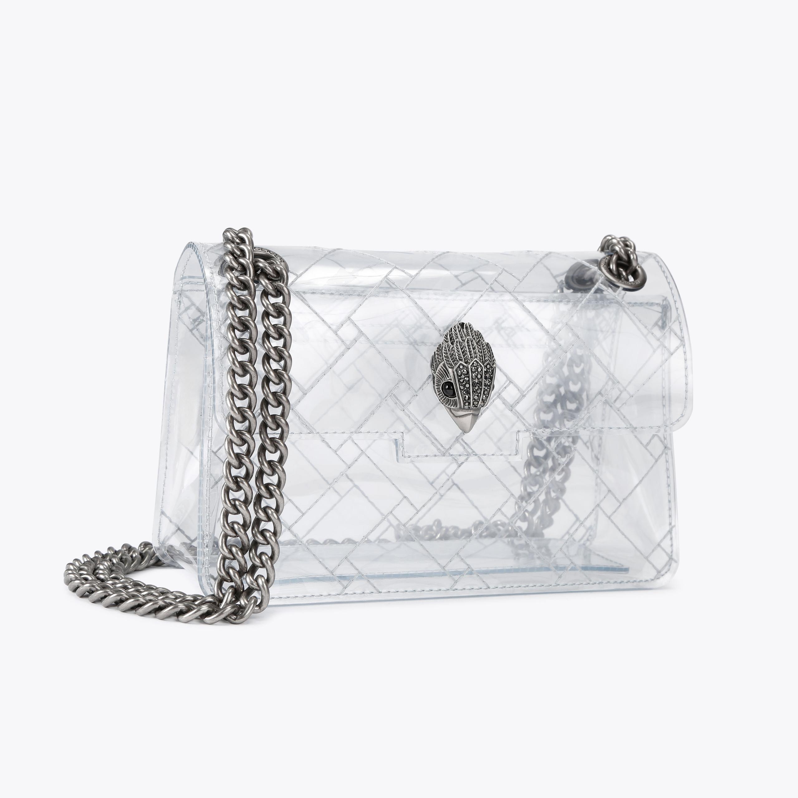 VINYL MINI KENSINGTON Clear Vinyl Cross Body Bag by KURT