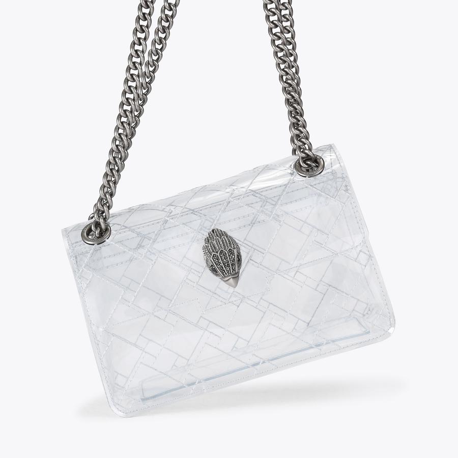 VINYL MINI KENSINGTON Clear Vinyl Cross Body Bag by KURT GEIGER LONDON