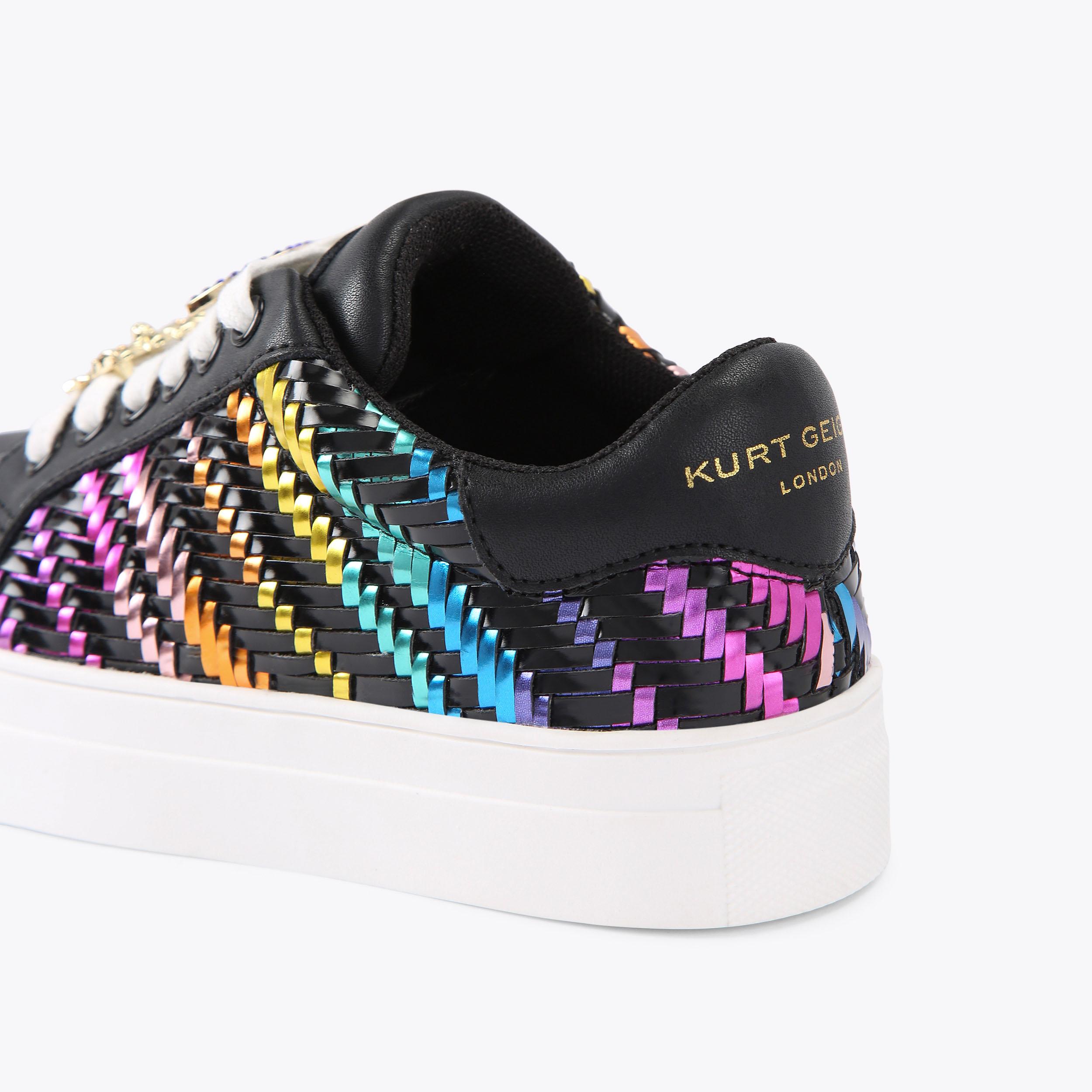 nn⭐︎♪ MINI LANEY CHARM Rainbow Woven Sneaker by KURT GEIGER LONDON