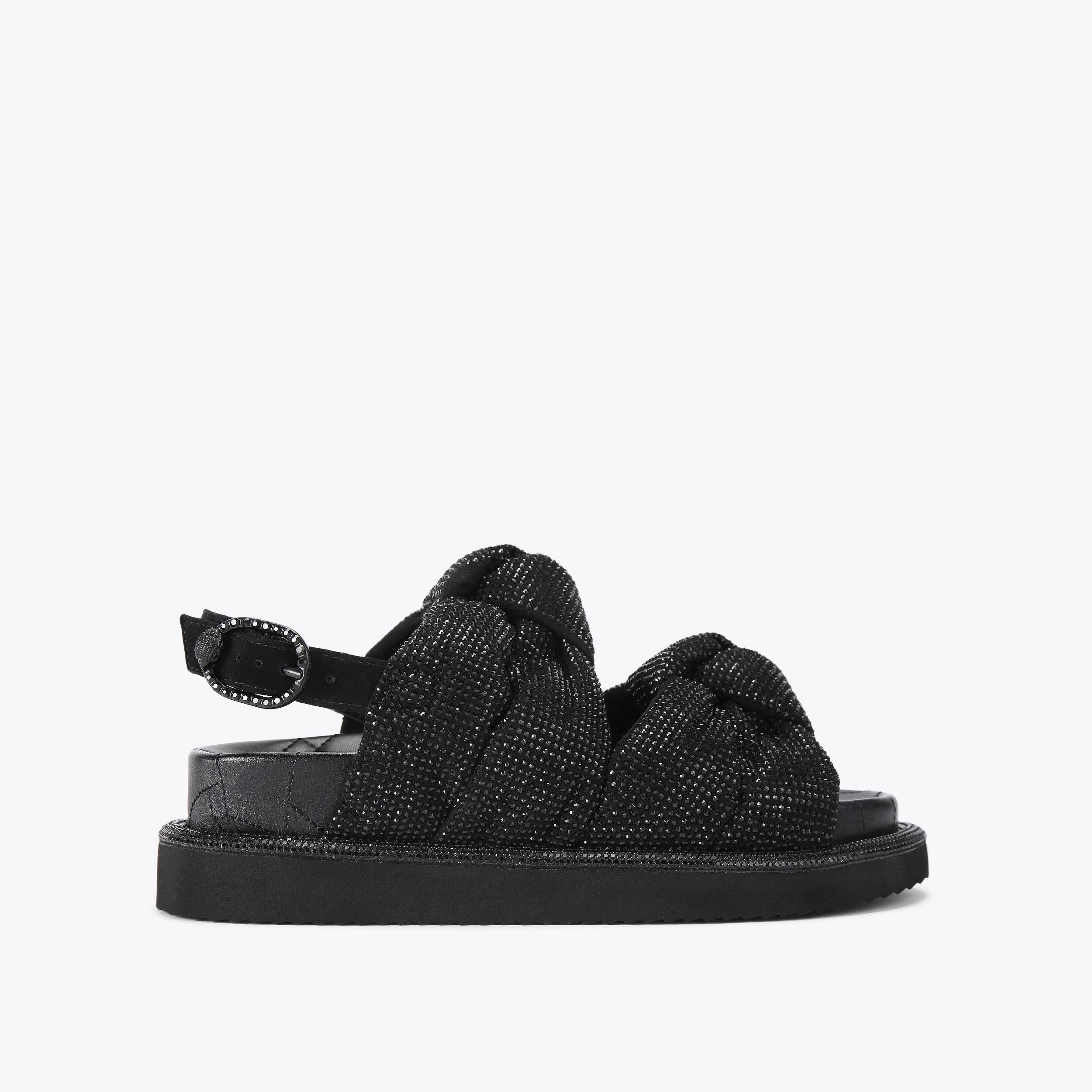 Orson Knot Black Knotted Sandal | Knot Sandals | Kurt Geiger