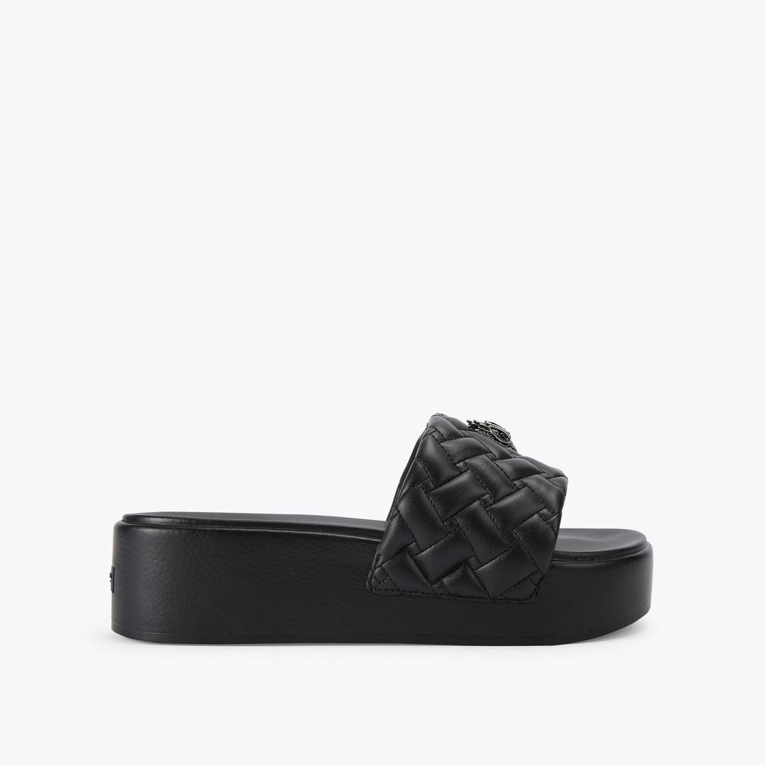 MEENA EAGLE PLATFORM Black Moulded Platform Sandal by KURT GEIGER LONDON — Kurt Geiger London