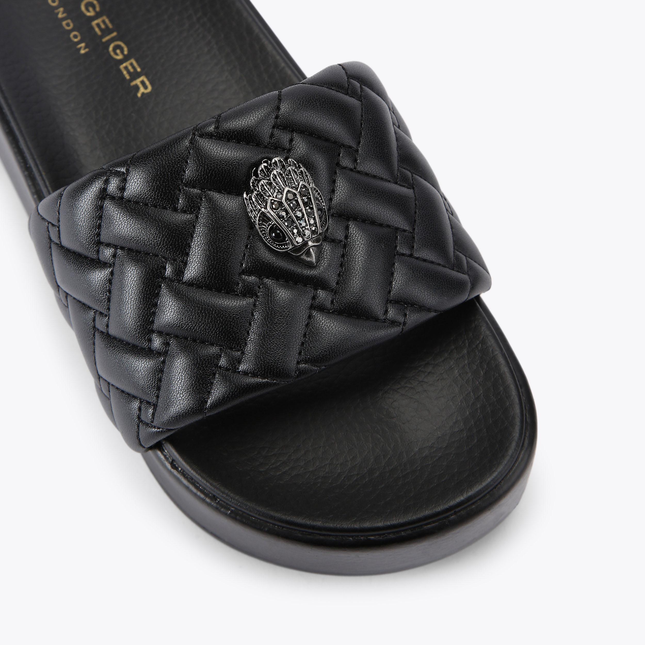 MEENA EAGLE PLATFORM Black Moulded Platform Sandal by KURT  display picture 1