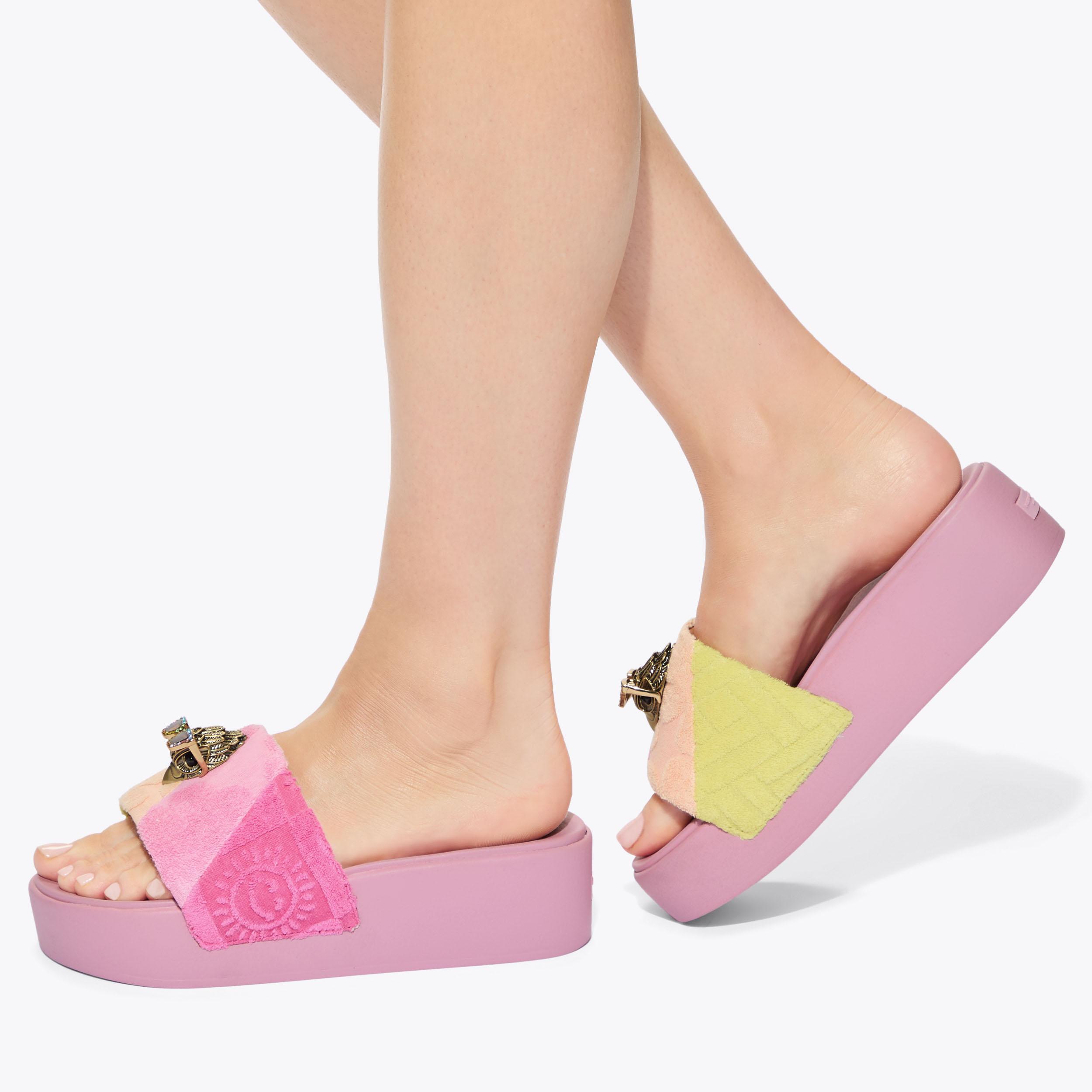MEENA EAGLE PLATFORM Terry Towelling Platform Sandal by Kurt