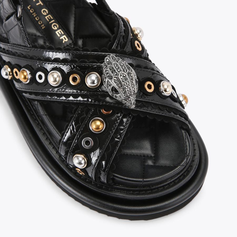 サンダル・ミュール   ORSON NOS SANDALS ORSON SANDAL Denim Rainbow Chunky Sandal by KURT GEIGER LONDON