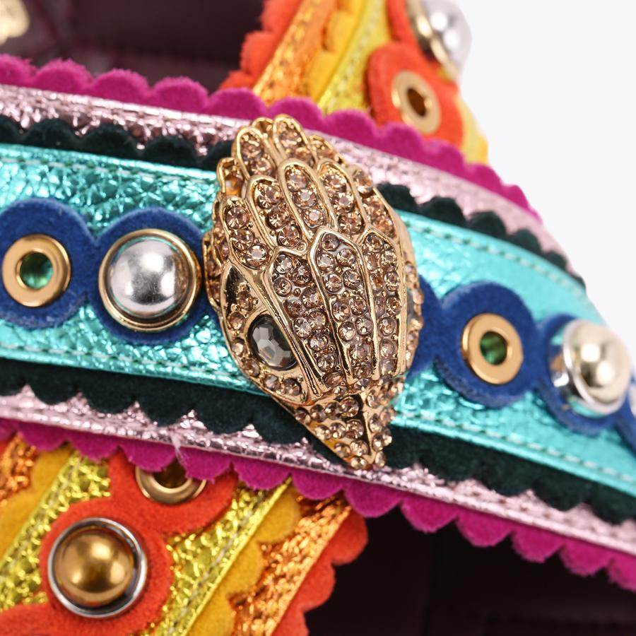 サンダル・ミュール ORSON NOS SANDALS ORSON CROSS SCALLOP Metallic Multi-colour Sandals by KURT