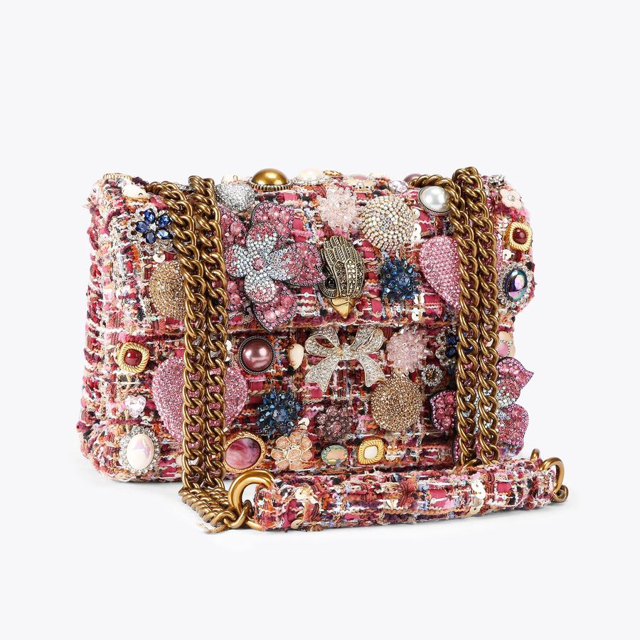 MD KENSINGTON TUTTIFRUTTI Pink Tweed Tutti Frutti Cross Body Bag