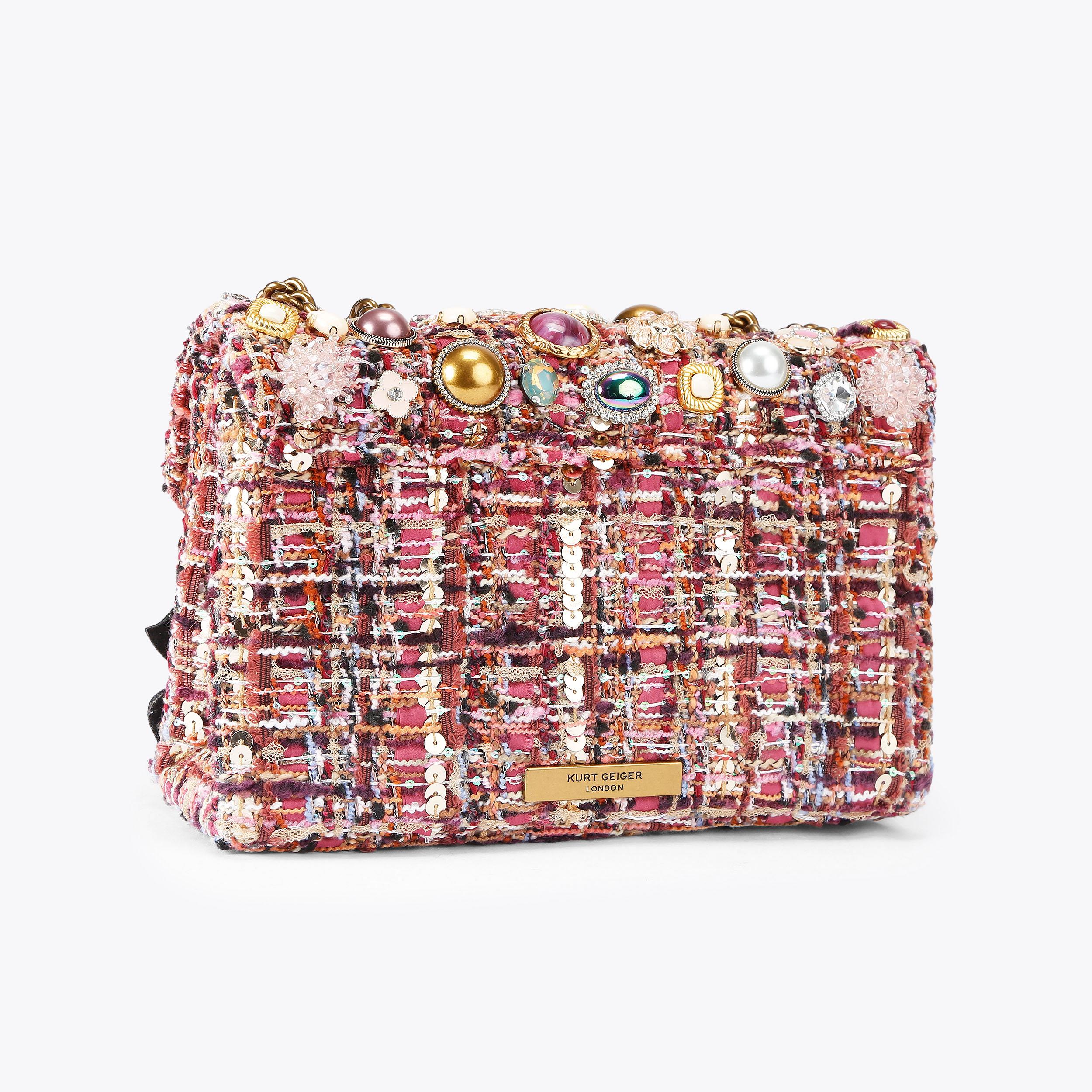 MD KENSINGTON TUTTIFRUTTI Pink Tweed Tutti Frutti Cross Body Bag