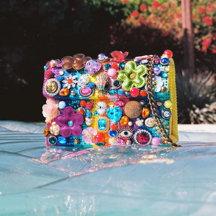 MD KENSINGTON TUTTIFRUTTI Crystal Embellished Shoulder Purse by
