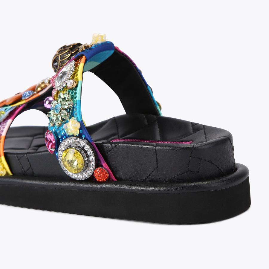 サンダル・ミュール   ORSON NOS SANDALS ORSON SANDAL Denim Rainbow Chunky Sandal by KURT GEIGER LONDON