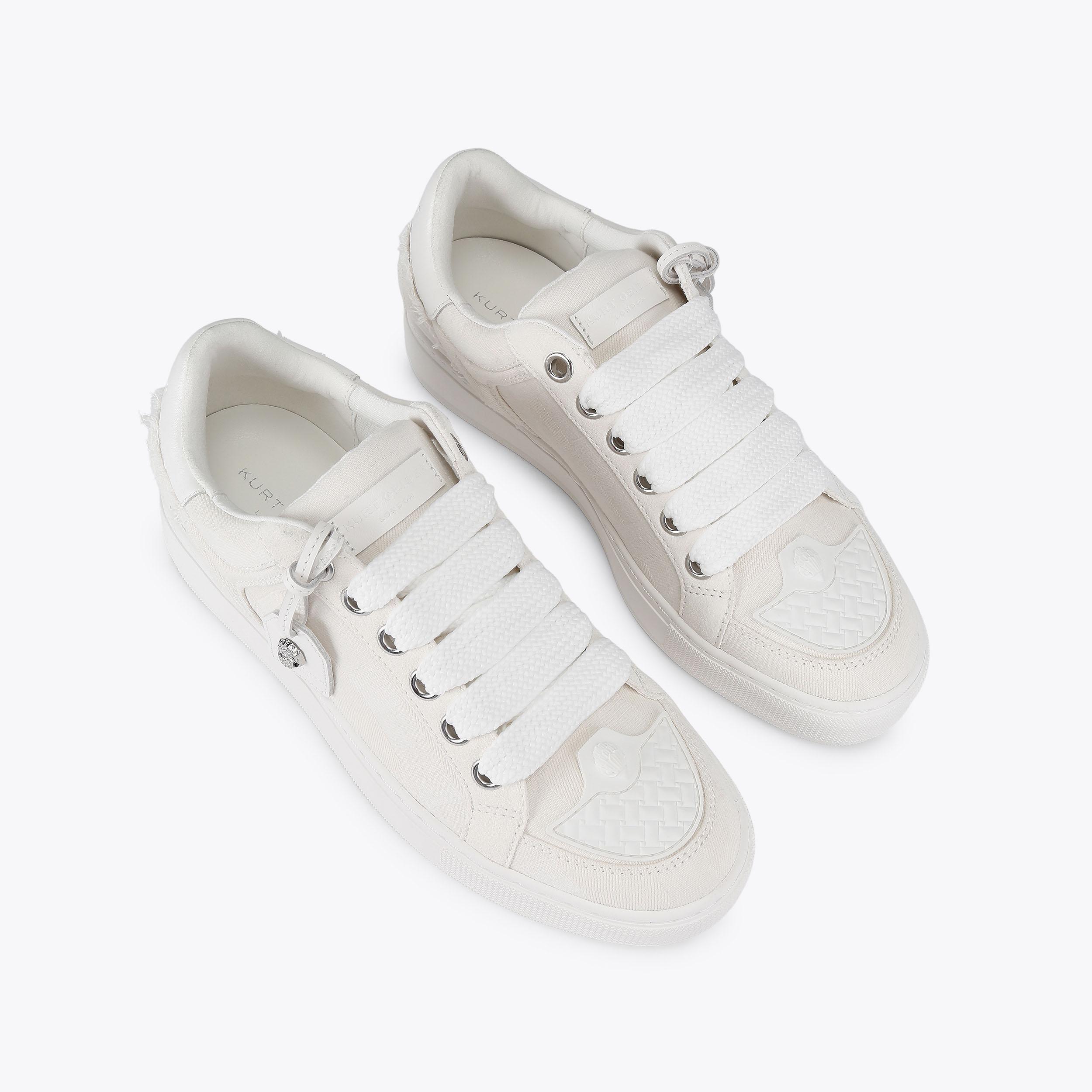 KURT GEIGER Men\'s Southbank Tag Sneakers size EU44.5/US 11.5 SOUTHBANK TAG SNEAKER White Leather Lace Up Sneaker by Kurt  main image 3