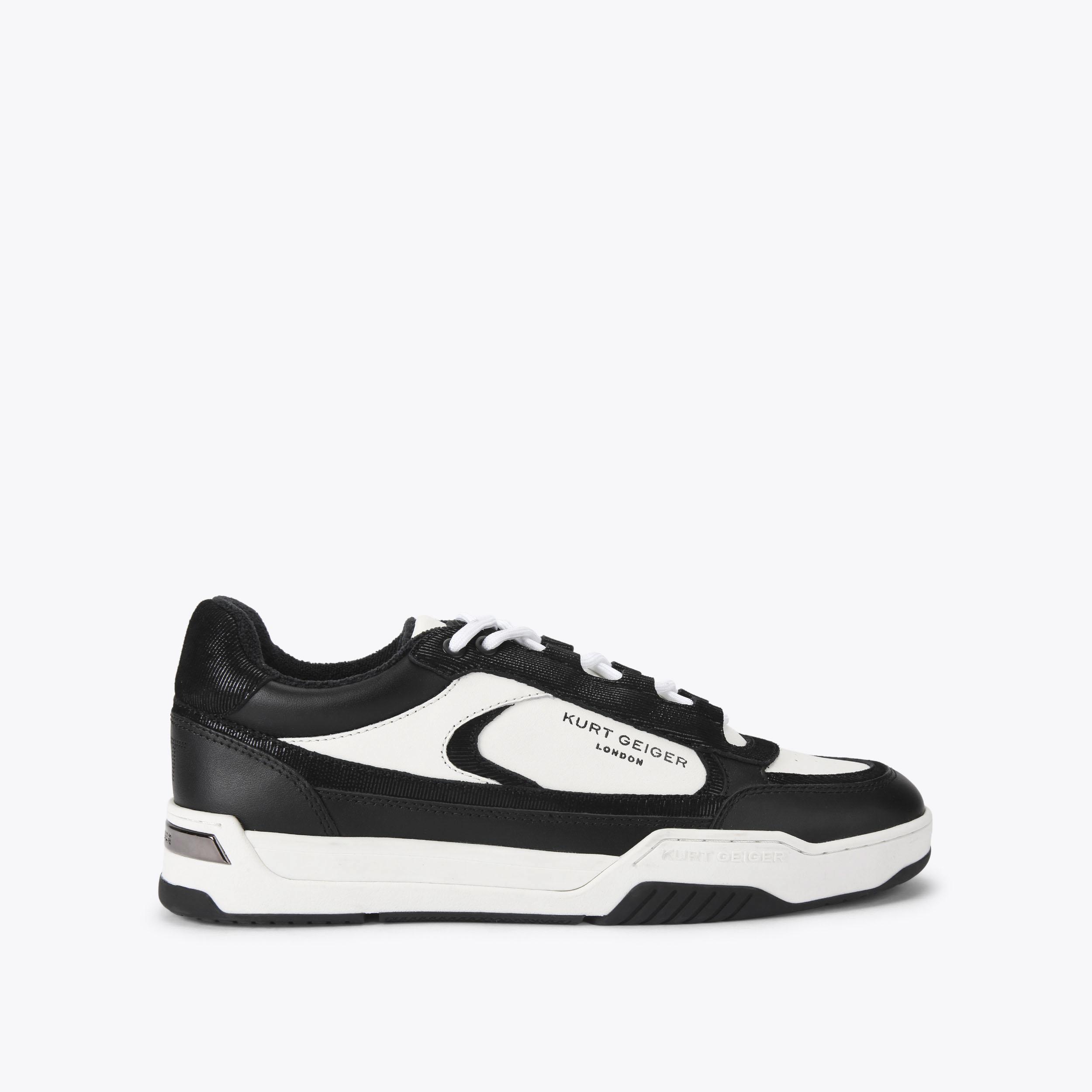 KINGSLAND SNEAKER Black White Lace Up Sneaker by KURT GEIGER LONDON