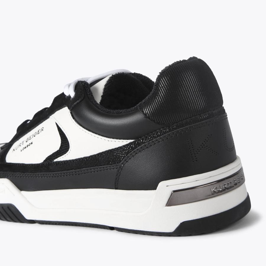 KINGSLAND SNEAKER Black White Lace Up Sneaker by KURT GEIGER LONDON