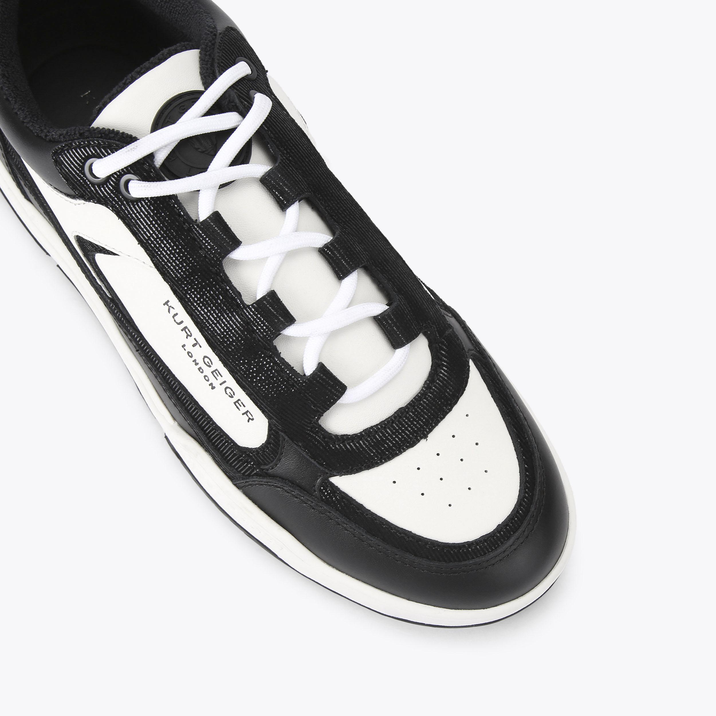KINGSLAND SNEAKER Black White Lace Up Sneaker by KURT GEIGER LONDON