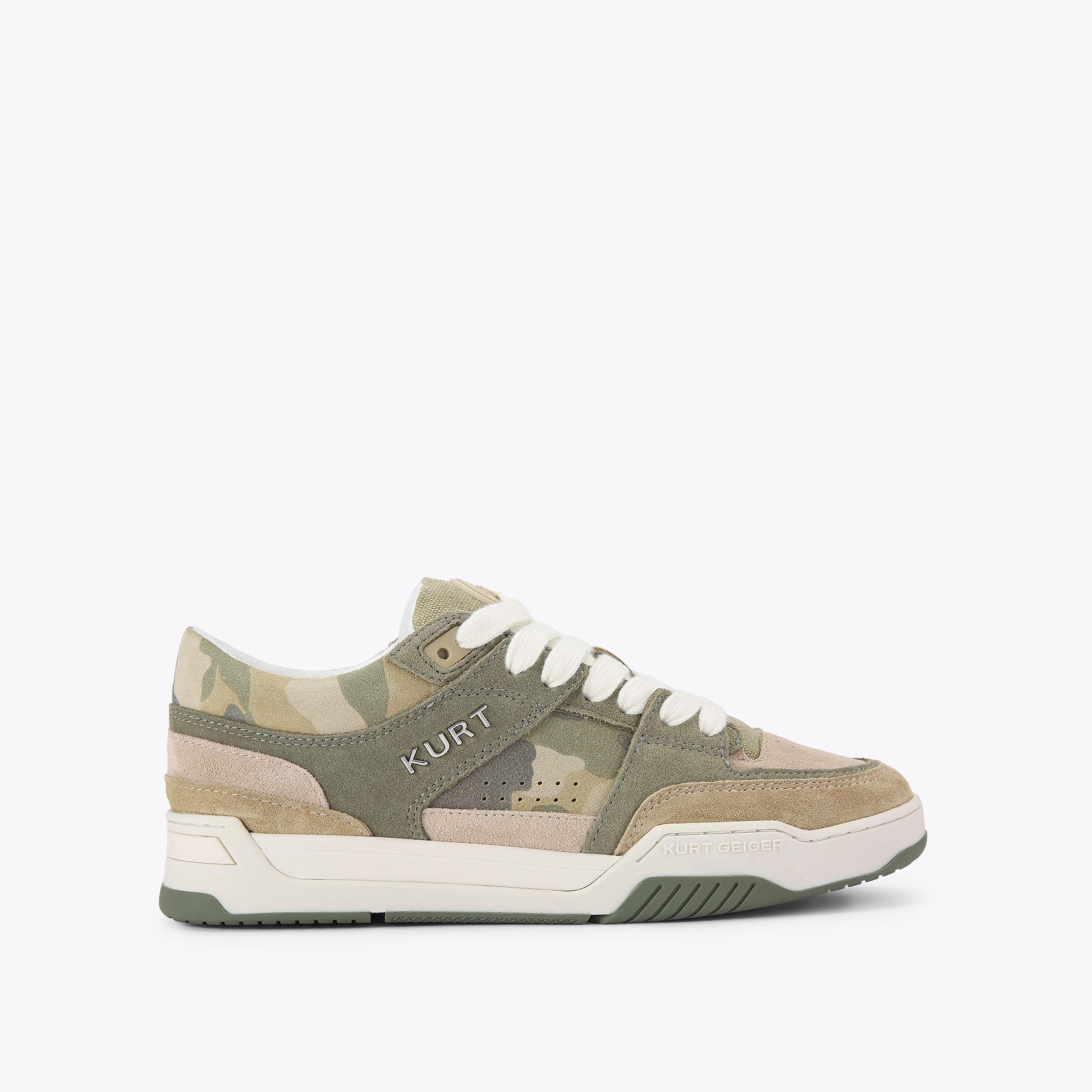 KINGSLAND SNEAKER Green suede Sneaker by Kurt Geiger London